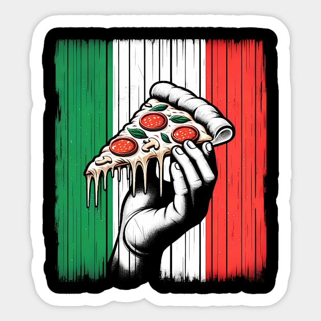 Pizza Lover Italian Flag Colors Sticker by logiamerch